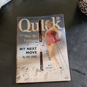 VINTAGE QUICK MAGAZINE with MISS SWEDEN on the COVER - JANUARY 1952